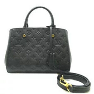 Louis Vuitton Montaigne Handbag Monogram Empreinte Noir Black